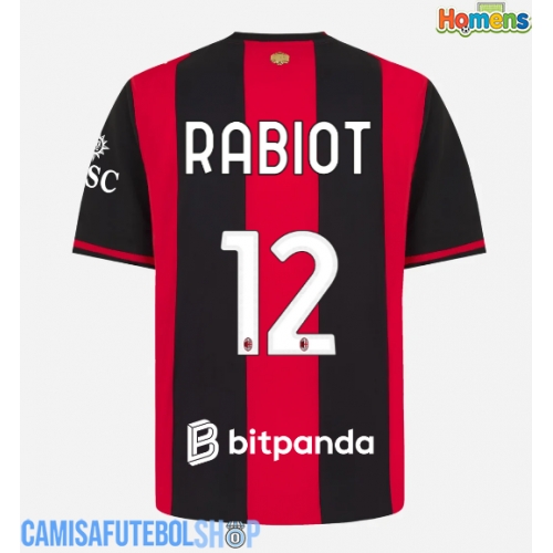 Camisa de time de futebol AC Milan Adrien Rabiot #12 Replicas 1º Equipamento 2026-27 Manga Curta
